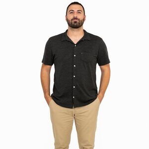 Woolly Merino Wool Shirt Men M Grey Button Front Outdoorsmancore Natural Fiber